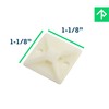Large White, Adhesive Cable Zip Tie Base Mount 1" x