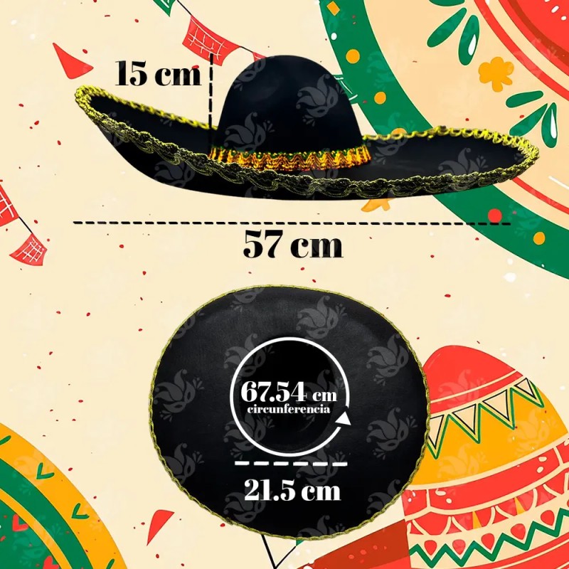 Sombrero Charro Plata Revolución 15 Septiembre México Econom Color Dorado