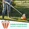 Tunosava 100Pack Nylon Replacement Trimming Blades Compatible with STIHL Weed