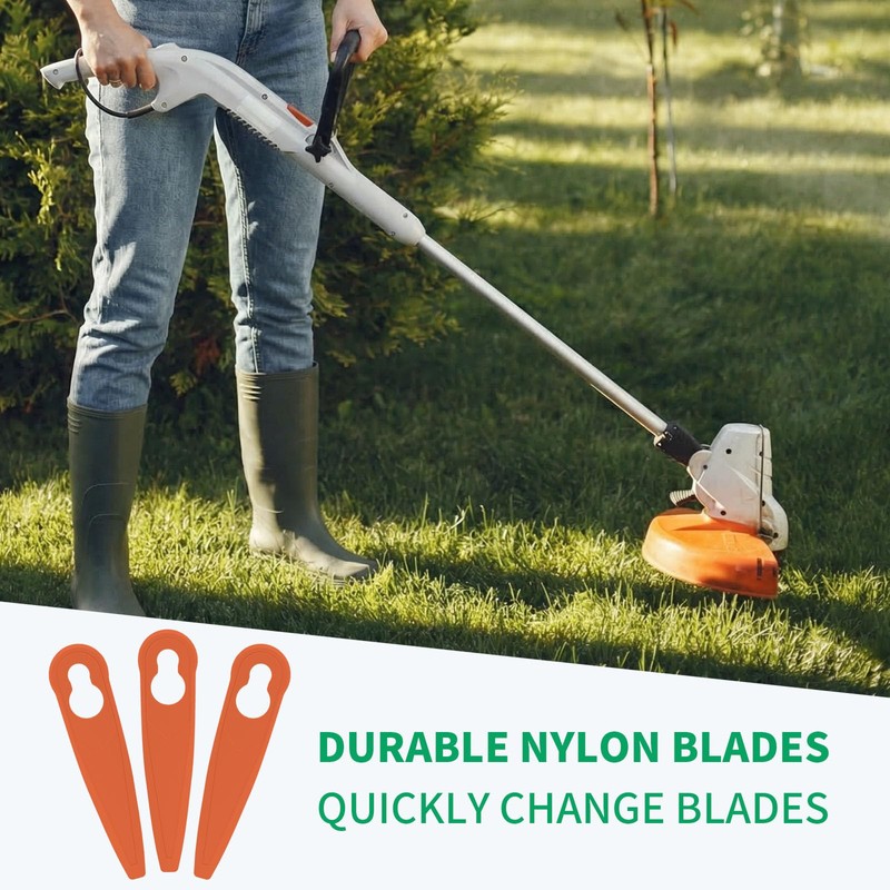 Tunosava 100Pack Nylon Replacement Trimming Blades Compatible with STIHL Weed