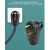 QWORK 30 Amp Male and Female Plug Set, RV Electrical