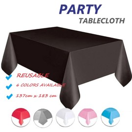 TooToo 1PK Wedding Party Table Cover Cloth Plastic Table Cloth Birthday Random 7 Colour