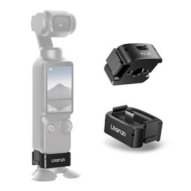 Ulanzi Pocket 3 Charging Base, Type-C Port, Accessories for DJI Pocket3, 1/4 Screw Hole, Pocket Adapter, Small, Lightweight, Portable, Compact, Compatible with DJIOsmoPocket3, Aluminum, PK11