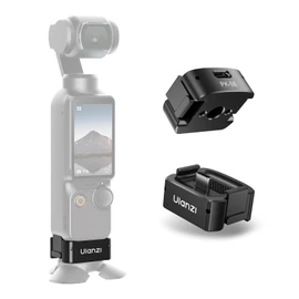 Ulanzi Pocket 3 Charging Base, Type-C Port, Accessories for DJI Pocket3, 1/4 Screw Hole, Pocket Adapter, Small, Lightweight, Portable, Compact, Compatible with DJIOsmoPocket3, Aluminum, PK11