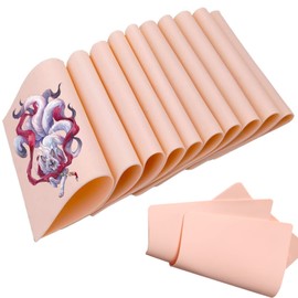 Beoncall 15Pcs Tattoo Fake Skin Blank Tattoo Skin Practice 7.4×5.6in Double-Side Use Microblading Eyebrow for Beginners and Artist Supplies Kit