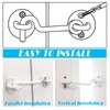 2pcs White Cabin Hooks 8 Inch, Stainless Steel Gate Hook