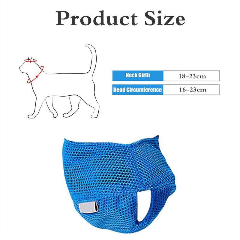 Cat Muzzle Breathable Kitten Mesh Muzzles Breathable Mesh Muzzles with