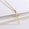 AmorAime 925 Sterling Silver Cross Necklace for Women Men 13A