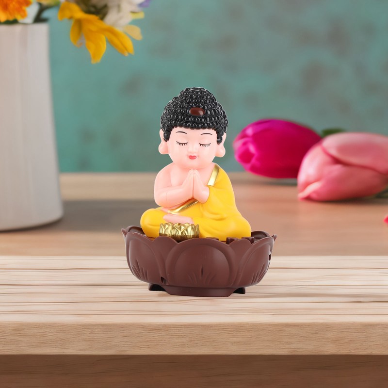 Singing Buddha Figurine USB Charging Desktop Buddha Decorative Statue with