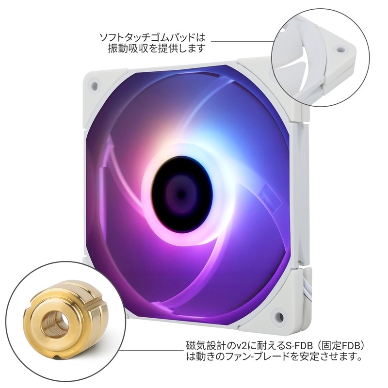 Thermalright C12015W-S CPU Fan Computer Case Fan Silent 4 Pin
