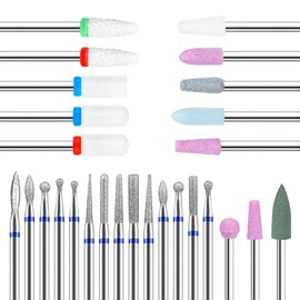 Carehabi 27-teiliges Nagelbohrer-Set, Bohrer für Nägel zum Entfernen von Gel und Nagelhaut