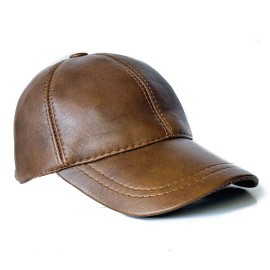 Lukkizara VINTAGE Leather Baseball Cap LAMBSKIN LEATHER Dad Hat Snapback