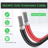 SAE 10FT 16AWG Battery Charger Extension Cord with Quick Disconnect