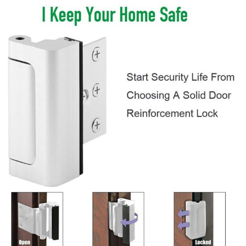 Home Security Lock Aluminum Alloy 800LBS Rust Proof Tamper Resistant