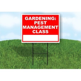 Gardening Pest Management Class Write On Me Red 18x24 in Double Sided Yard Road Sign w/Stand