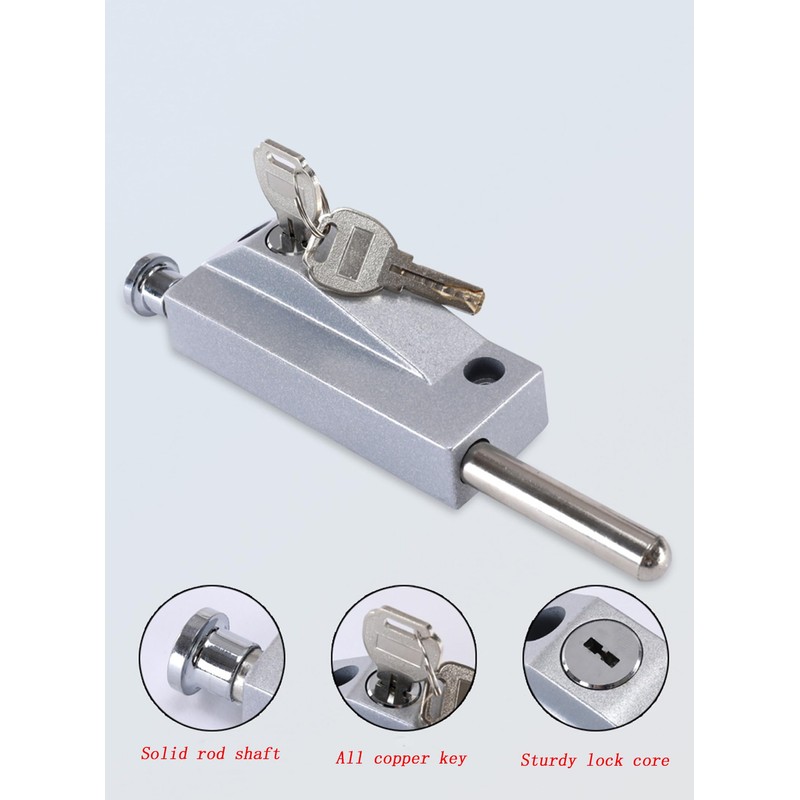 PINGPINGXIE Patio Door Lock，Sliding Patio Door Keyed with Door Latch