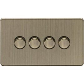 Knightsbridge 4G 2-way 10-200W (5-150W LED) Intelligent dimmer - Antique Brass