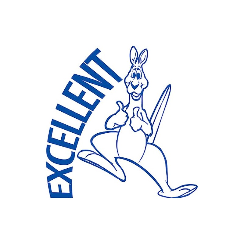 Excellent Message, Kangaroo Design Self-Inking Teacher Stamp. 11mm. (HS024)