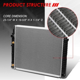 Auto Dynasty DPI 1738 Factory Style 2-Row Cooling Radiator Compatible with Volvo 960 940 S90 V90 2.9L AT 92-98, Aluminum Core