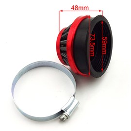 DJ-Motor Racing 2 Stroke Carburetor Red 59mm Filter For 49cc 50cc 60cc 66cc 80cc 2 Stroke Motorized Bicycle Bike