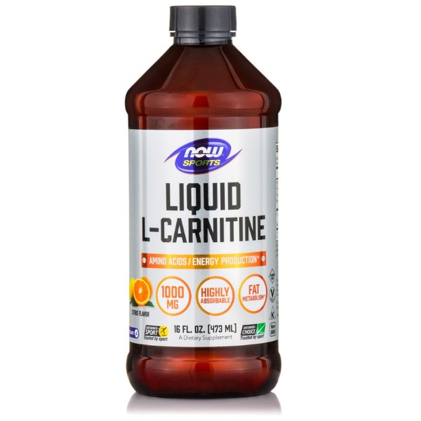 NOW SPORTS LIQUID L - CARNITINE 1000mg CITRUS FLAVOR 473ml