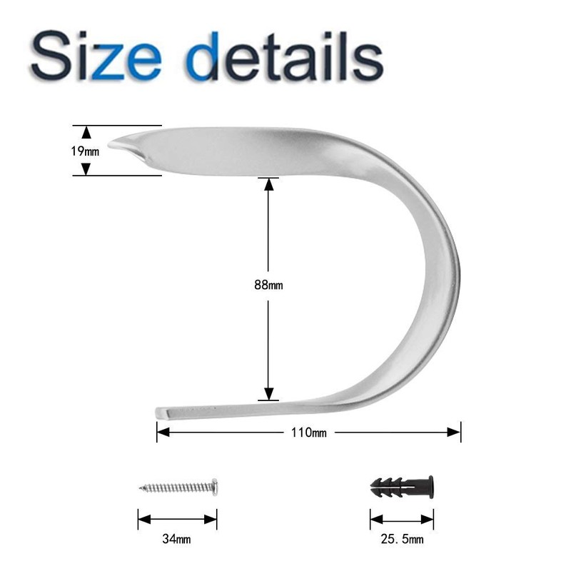 INCREWAY Curtain Holdback,2pcs Silver Solid Aluminum Alloy Spiral Curtain Bracket