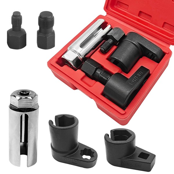 5-Piece Probe Key Nut Set, Oxygen Sensor Socket Set, Oxygen Sensor Socket Wrench Tool Insert, for Disassembly or Assembly for Car Repair