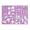 ANCLLO 20PCS Colourful Drawing Stencil for Children Colorful alphanumeric plastic