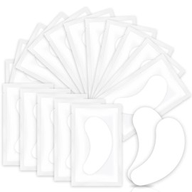 Eye Gel Pads, 50 Pairs Lint Free Eyelash Patches, Under Eye Gel Pads for Pro Salon and Individual Eyelash Extension (Transparent)