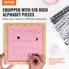 VEVOR Pink Felt Letter Board, 10"x10" Felt Message Board, Changeable