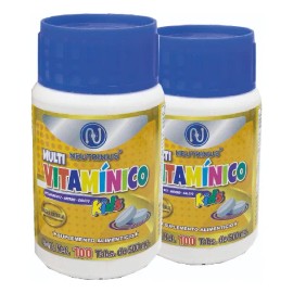Kit 2 Suplemento Alimenticio Multivitaminico Kids Sabor Sin Sabor