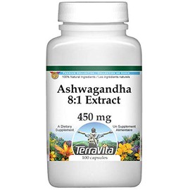 Ashwagandha 8:1 Extract - 450 mg (100 Capsules, ZIN: 428339) - 2 Pack