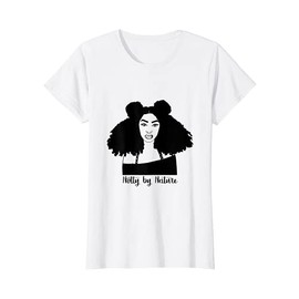 Curly black hair girls T-shirt for festivals
