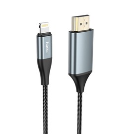 Hoco UA15 Lightning to HDMI 4K Adapter Cable, 2 Metre Length, Black