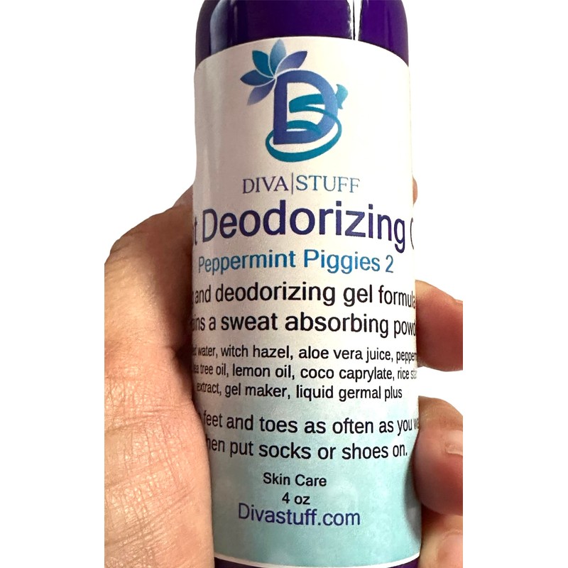 New! Peppermint Piggies 2, Foot Deodorizing and Sweat Absorbing Gel