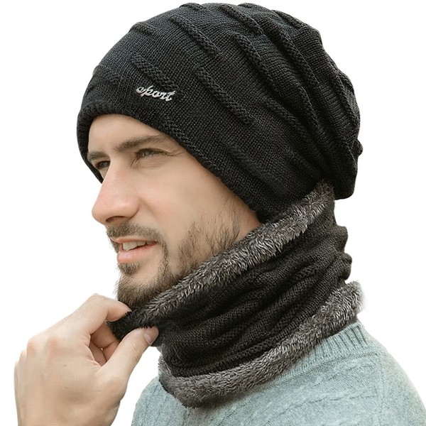 Neck Warmer, Knit Hat, Set of 2, 11.8°F (38°C), Constant