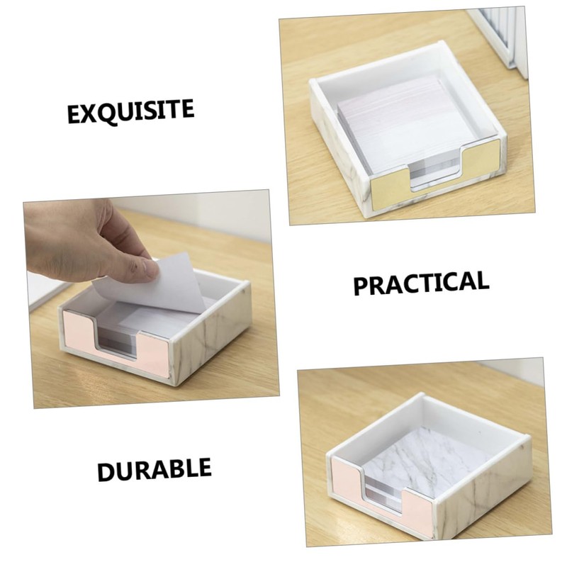 jojofuny 2Pcs Marble Pad Organizer Stylish Office Storage Box for