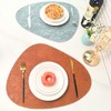 Livtoch Faux Leather Placemats Set of 6 with Coasters, Floral