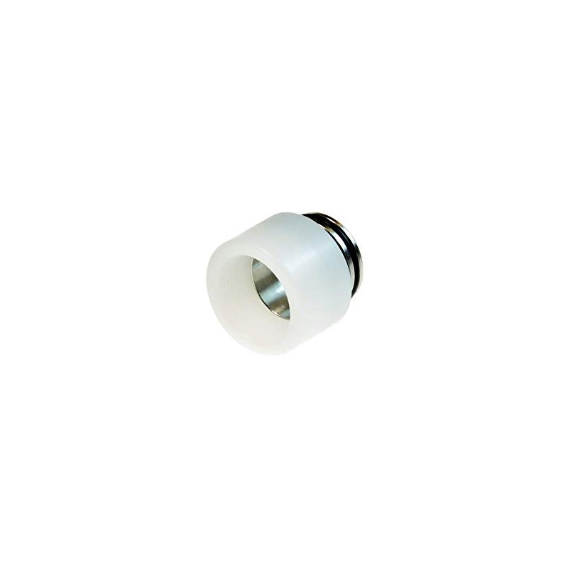 Armerah 810 Drip Tip eCig Mouthpiece Short/Wide Coloured-POM/Stainless-Steel Single White