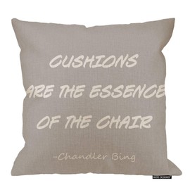 HGOD DESIGNS Cushions are The Essence of The Chair Quote Pillow Case 18X18 inches Squares Couch Sofa Cushion Covers Cotton Linen