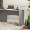 Pemberly Row Modern Desk Return in Modern Gray - Engineered