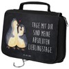 Mr. & Mrs. Panda Penguin Hugging Toiletry Bag, gray, Hand
