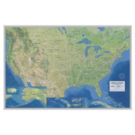 Laminated United States Ranger Map Poster | Physical Style Map | Includes The Most Legible Location Labels | 36” x 24” | Shipped Rolled in a Tube, Not Folded | Great for The Home, Office, or Classroom...