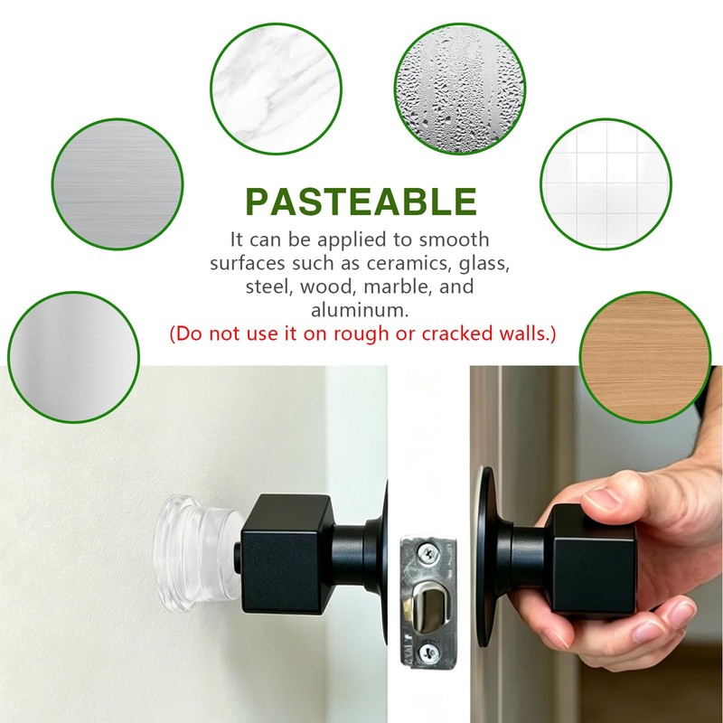 4 PCS 1" Thick x 1.6" Clear Silicone Door Stoppers