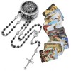 Rosary Beads Catholic for Men Women, Black Hematite Stone Beads,