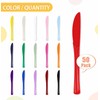 50 PCS Red Plastic Knives Disposable Utensils Heavy Duty Red