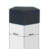 SKIR'CO Fence Post Caps Square 40 x 40 mm Grey