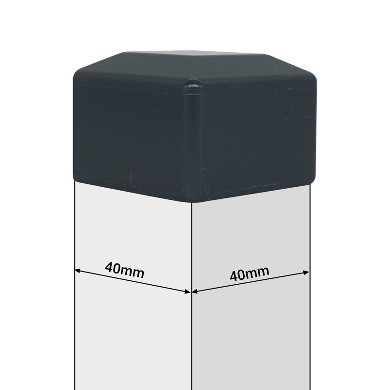 SKIR'CO Fence Post Caps Square 40 x 40 mm Grey