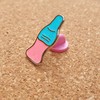 Metal Bubblegum Bottle Enamel Pin Badge with Glitter Cute Pins