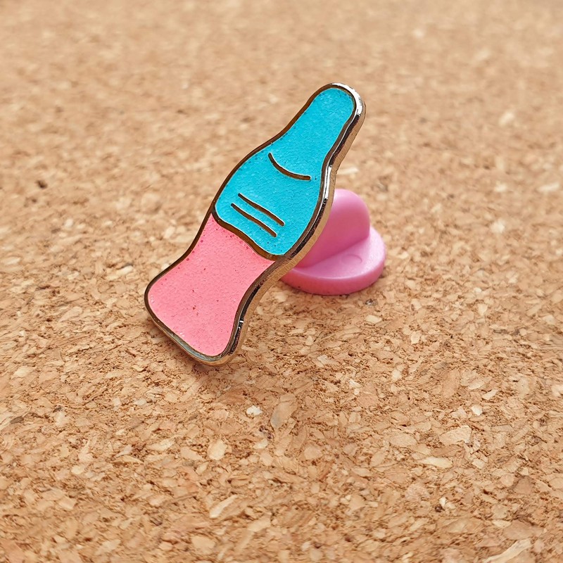 Metal Bubblegum Bottle Enamel Pin Badge with Glitter Cute Pins